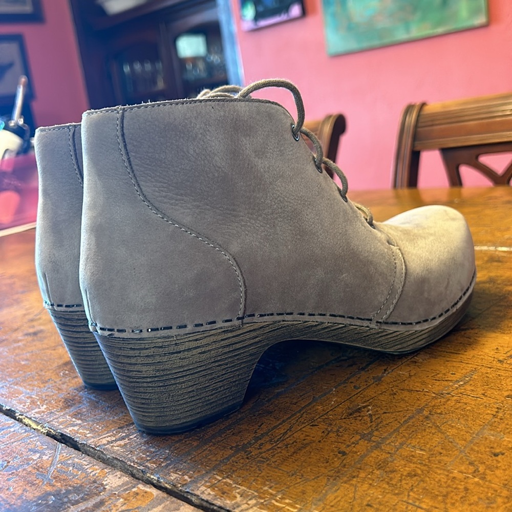 Dansko Tan Heeled Boots clogs